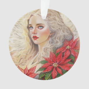 Ornement Ange Poinsettia