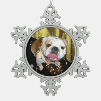 Ornement anglais de Noël de bouledogue