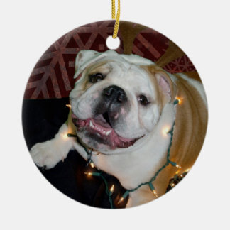 Ornement anglais de Noël de bouledogue