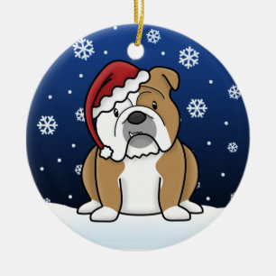 Ornement anglais de Noël de bouledogue de bande
