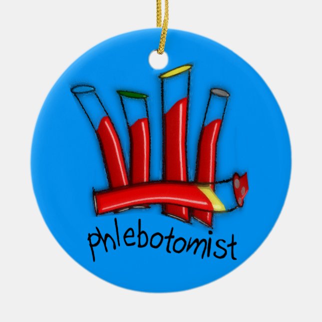 Ornement Artsy de Noël de Phlebotomist (Devant)