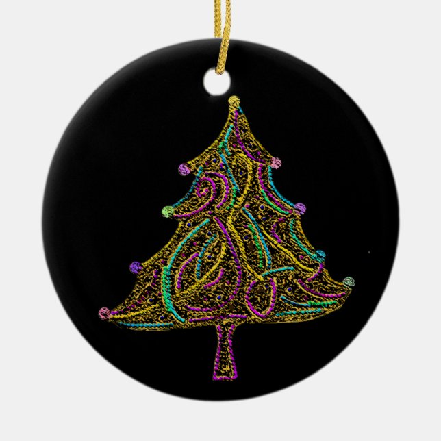 Ornement au néon électrique d'arbre de Noël (Devant)