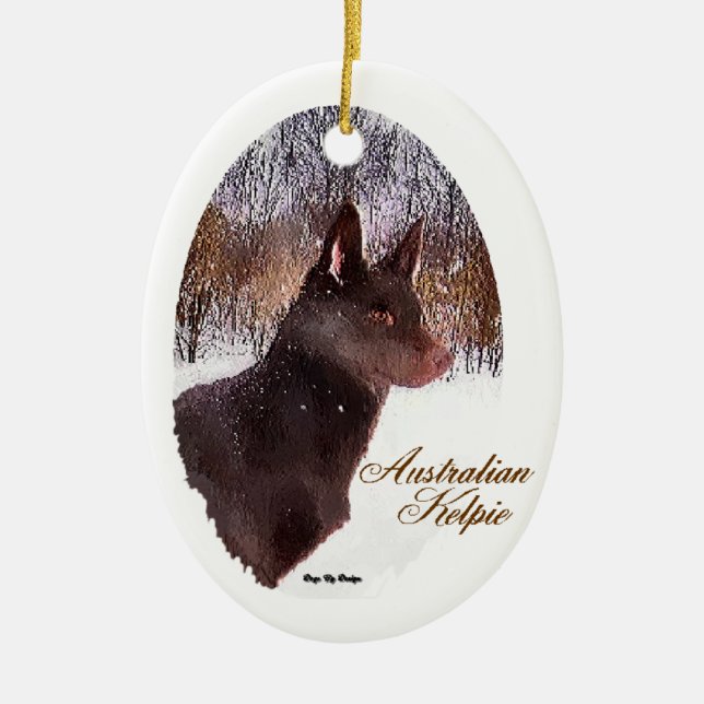 Ornement australien de cadeaux de Noël de Kelpie (Devant)
