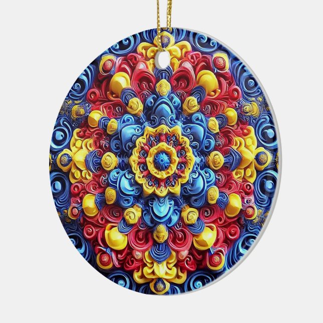 Ornement avec des couleurs roumaines Design (Gauche)