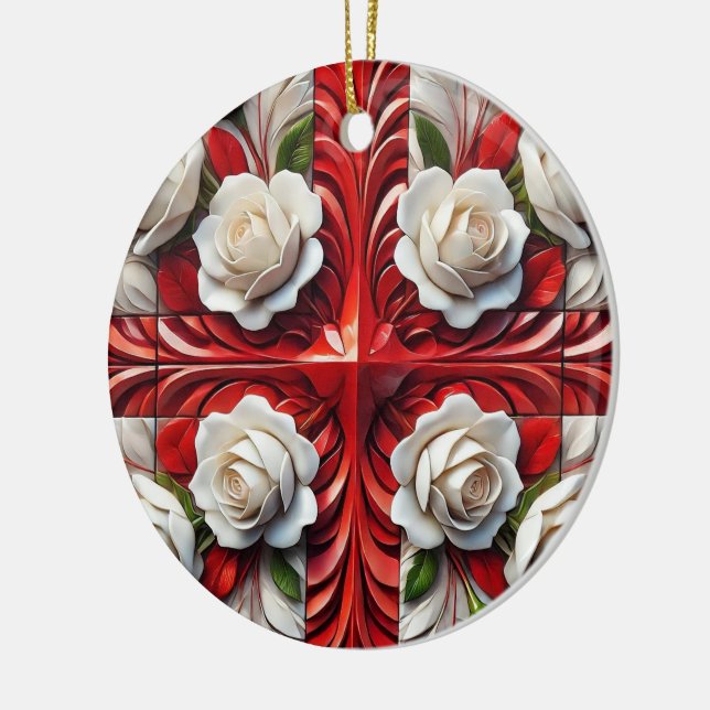 Ornement avec design Rose anglais (Gauche)