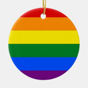 Ornement avec drapeau arc-en-ciel LGBT