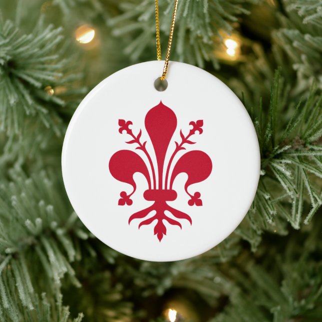 Ornement avec drapeau de Florence, Toscane (Arbre)