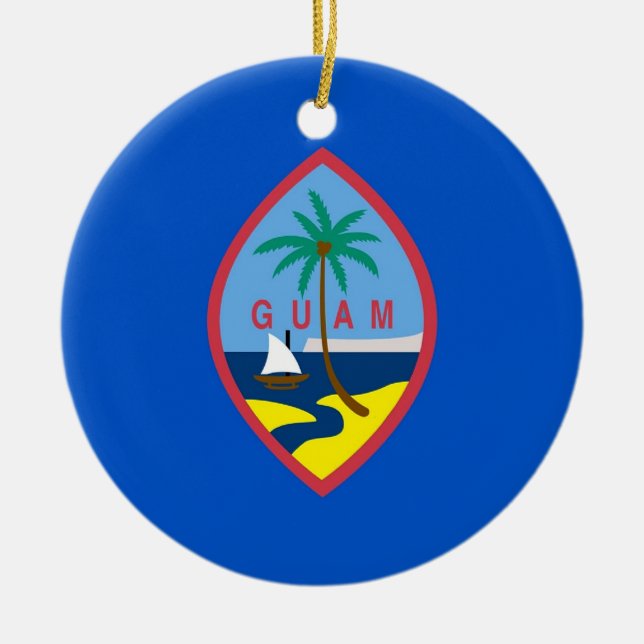 Ornement avec drapeau de Guam (Devant)