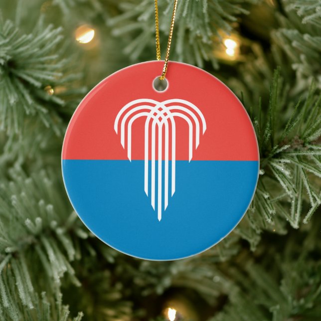 Ornement avec drapeau de Kansas City, Missouri (Arbre)
