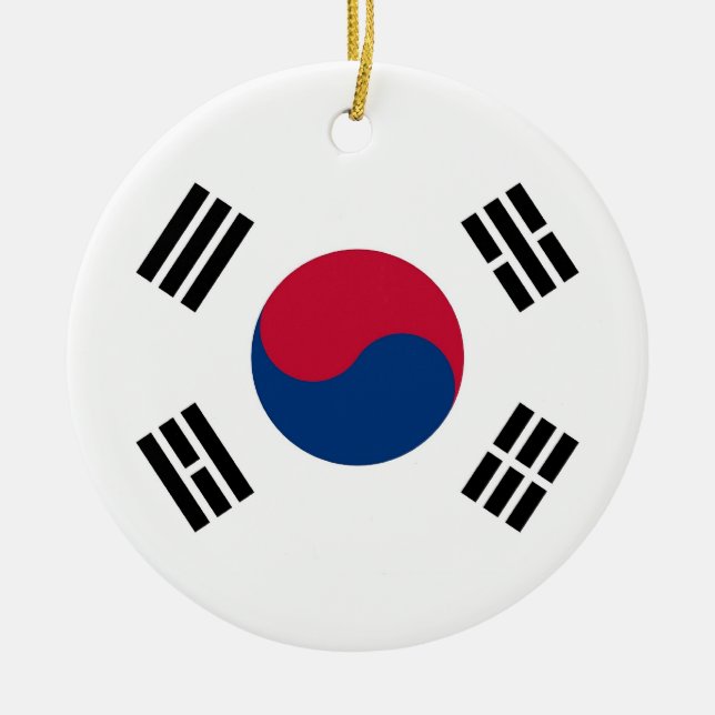 Ornement avec drapeau de la Corée du Sud (Devant)