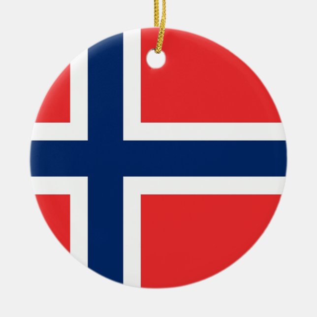 Ornement avec drapeau de la Norvège (Devant)