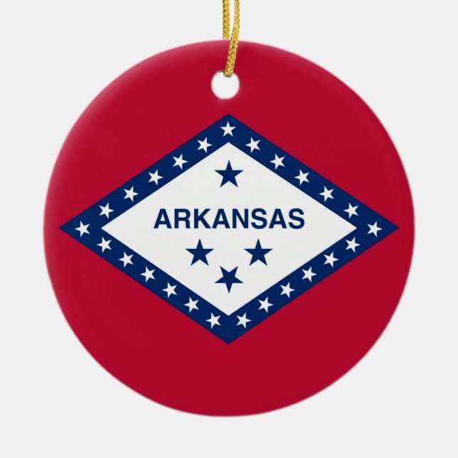 Ornement avec drapeau de l'Arkansas (Devant)