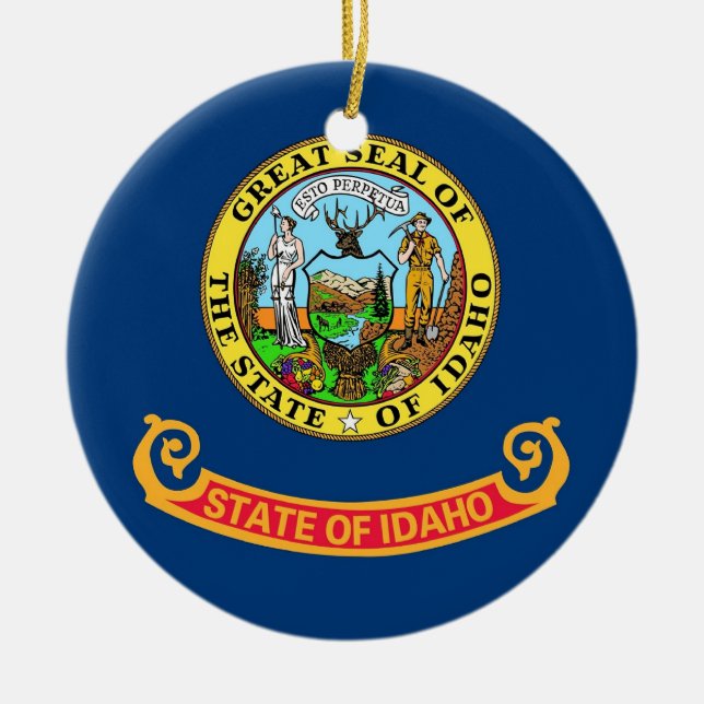 Ornement avec drapeau de l'Idaho (Devant)