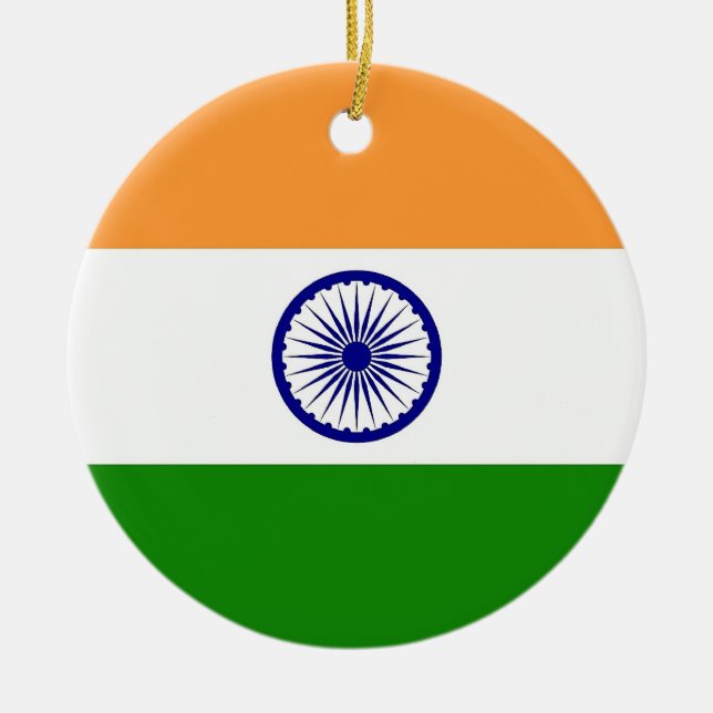 Ornement avec drapeau de l'Inde (Devant)