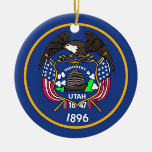 Ornement avec drapeau de l'Utah