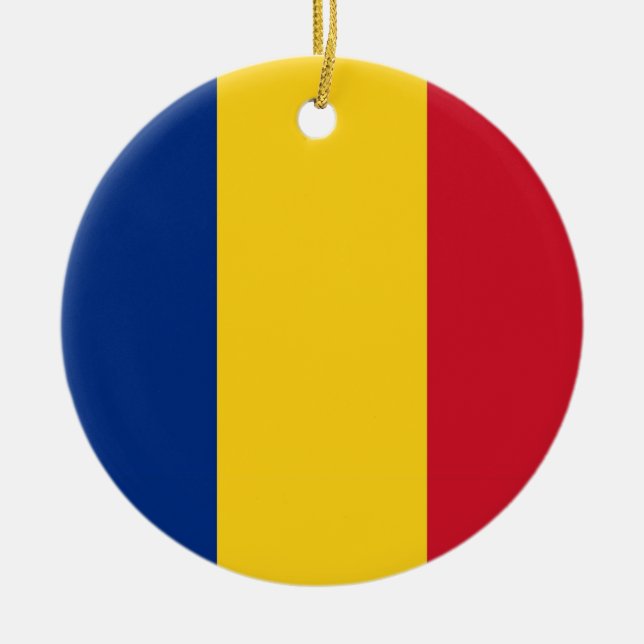 Ornement avec drapeau de Roumanie (Devant)