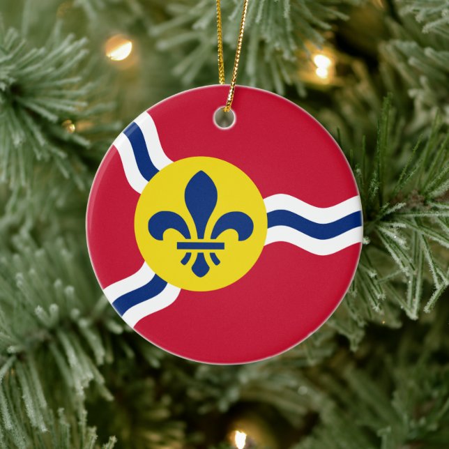 Ornement avec drapeau de Saint Louis, Missouri (Arbre)