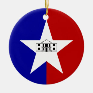 Ornement avec drapeau de San Antonio, USA