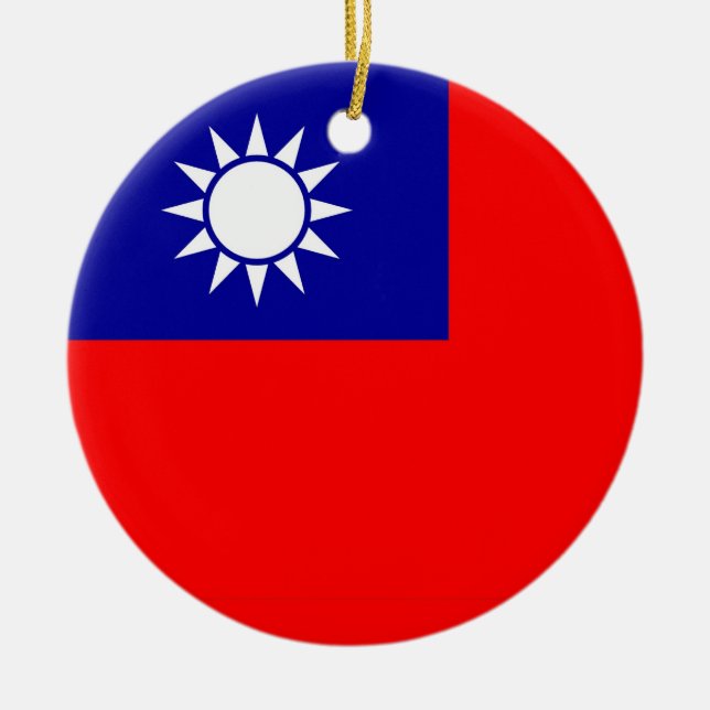 Ornement avec drapeau de Taïwan (Devant)