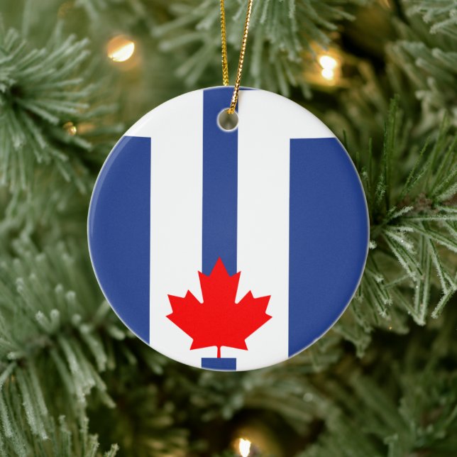 Ornement avec drapeau de Toronto, Canada (Arbre)