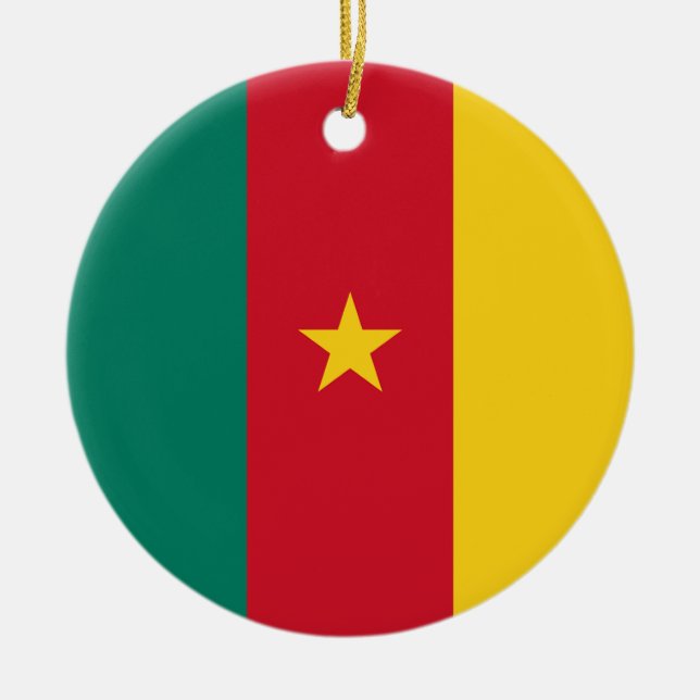 Ornement avec drapeau du Cameroun (Devant)
