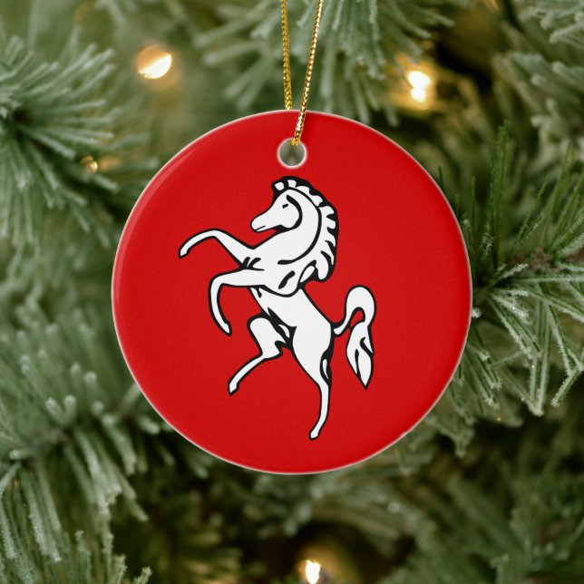 Ornement avec drapeau du comté de Kent, Angleterre (Arbre)