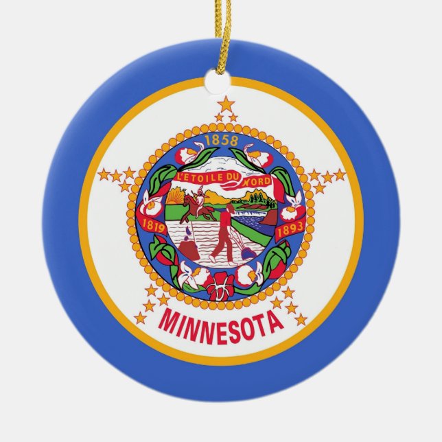 Ornement avec drapeau du Minnesota (Devant)