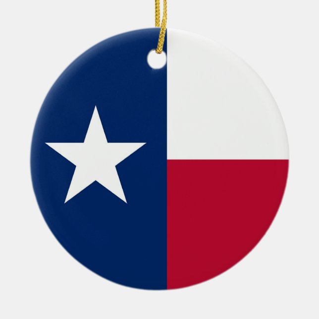 Ornement avec drapeau du Texas (Devant)