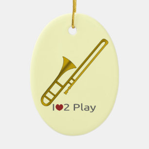 Ornement avec illustration d'un trombone