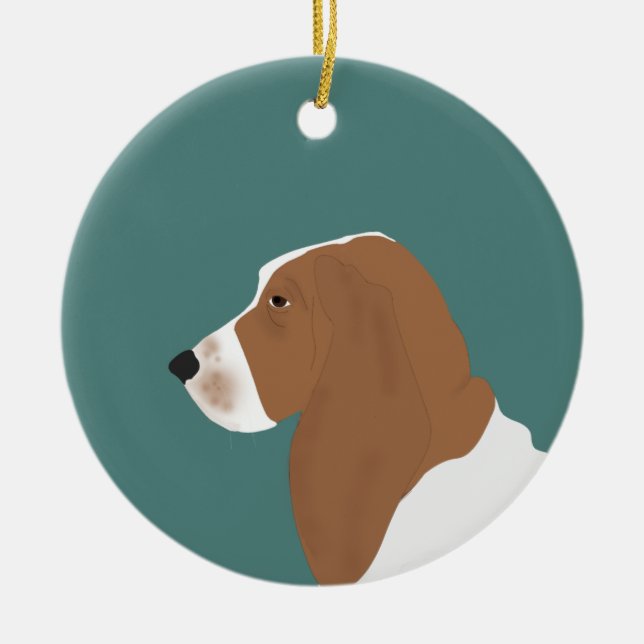 Ornement Basset Hound (Devant)