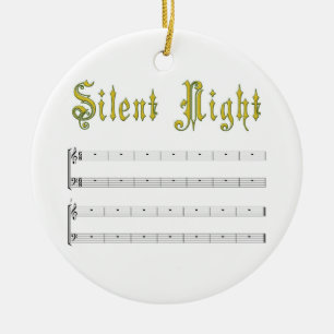 Ornement blanc de nuit silencieuse