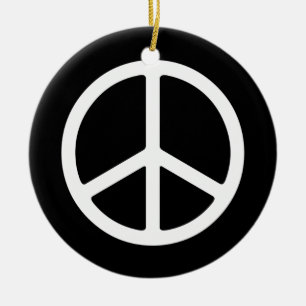 Ornement blanc simple de signe de paix