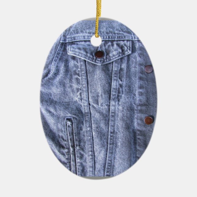 Ornement bleu de ~ de denim (Devant)