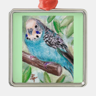 Ornement bleu de perruche