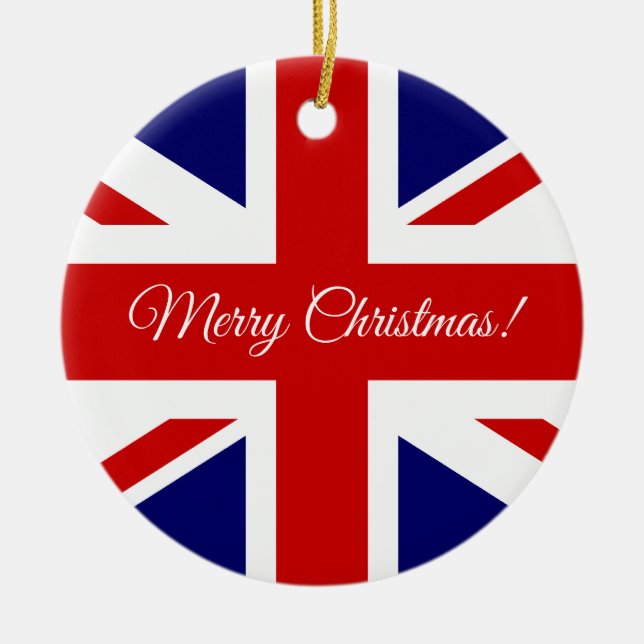 Ornement britannique d'arbre de Noël de drapeau (Devant)