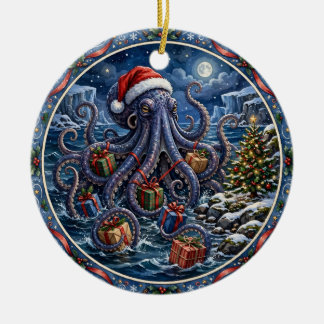 Ornement cadeaux de Noël Kraken