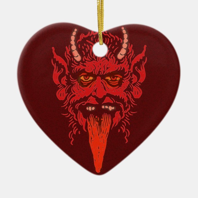 Ornement cardiaque de Krampus (Devant)