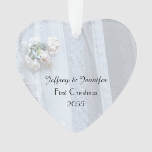 Ornement cardiaque Mariage en dentelle vintage, Pe