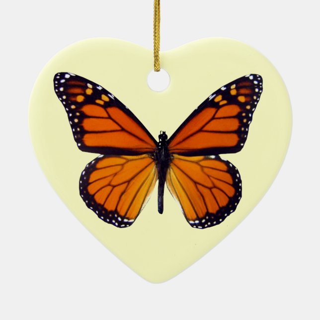 Ornement cardiaque papillon orange (Dos)
