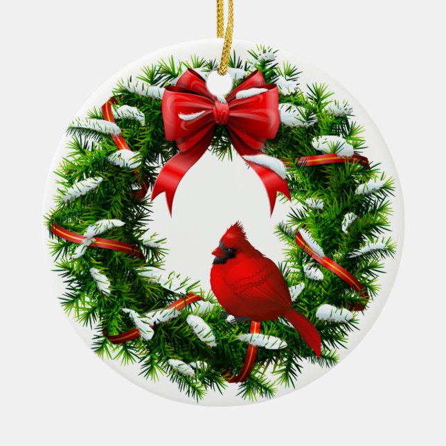 Ornement cardinal de Noël (Devant)