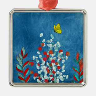 ORNEMENT CARRÉ ARGENTÉ 