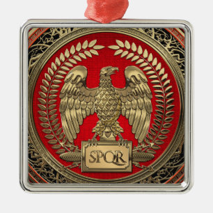 Ornement Carré Argenté [200] Gold Roman Imperial Eagle
