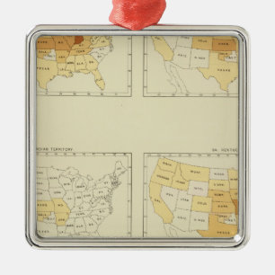 Ornement Carré Argenté 25 migration d'un état à un autre 1890 INLA