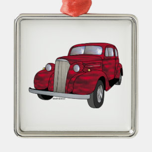 Ornement Carré Argenté 37 Chevrolet 2 Door Sedan
