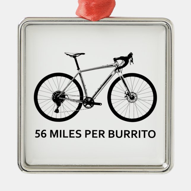 Ornement Carré Argenté 86 Miles Par Burrito (Devant)