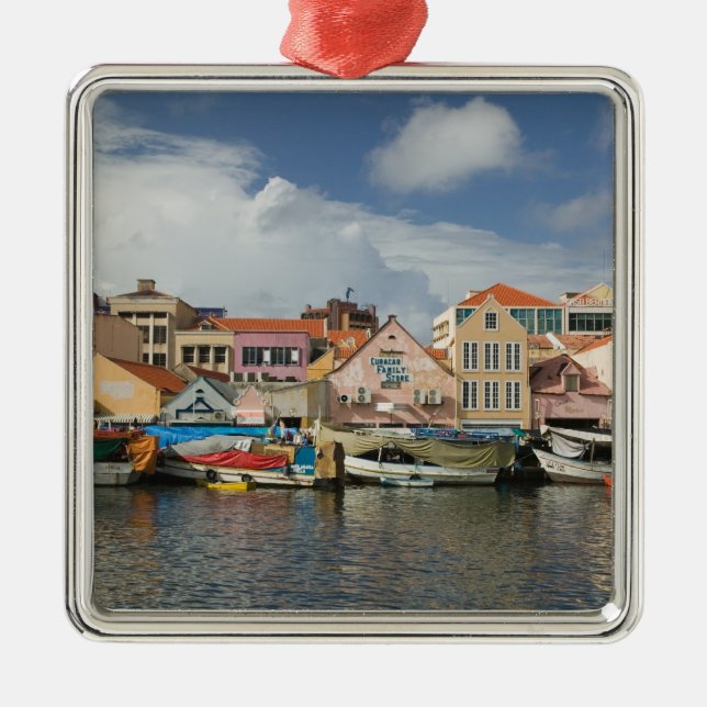Ornement Carré Argenté ABC Islands, CURACAO, Willemstad : Punda, (Devant)