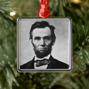 Ornement Carré Argenté Abraham Lincoln : 16ème Président de l'Amérique