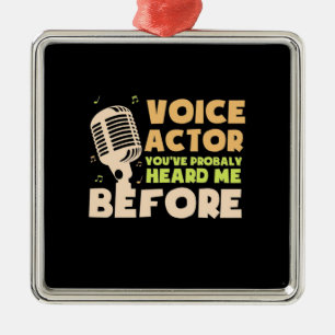 Ornement Carré Argenté Acteur vocal