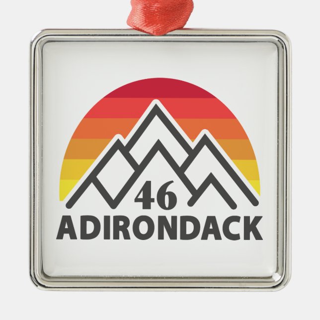 Ornement Carré Argenté Adirondack 46 Rainbow (Devant)
