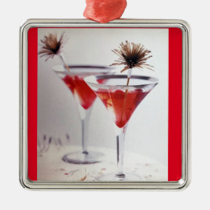 ORNEMENT CARRÉ ARGENTÉ **ADULTE "CHEERS" COOL** ORNAMENT DE NOËL